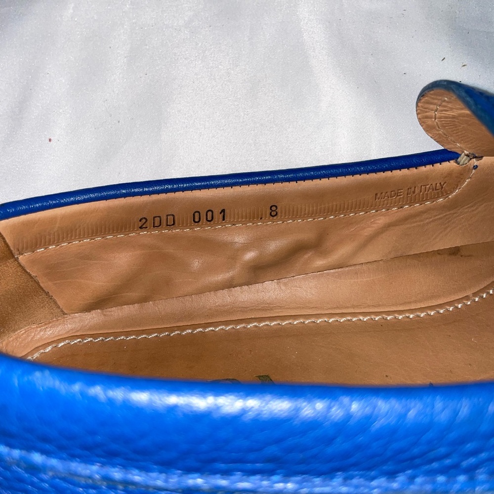 Prada Mens Blue Leather Loafer Sz 8 - Picture 4 of 4